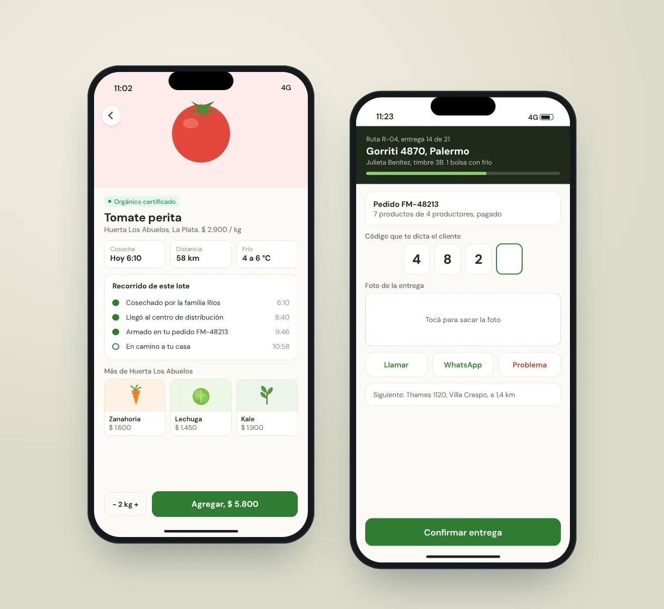 FreshMarket: app con trazabilidad del producto y app del repartidor